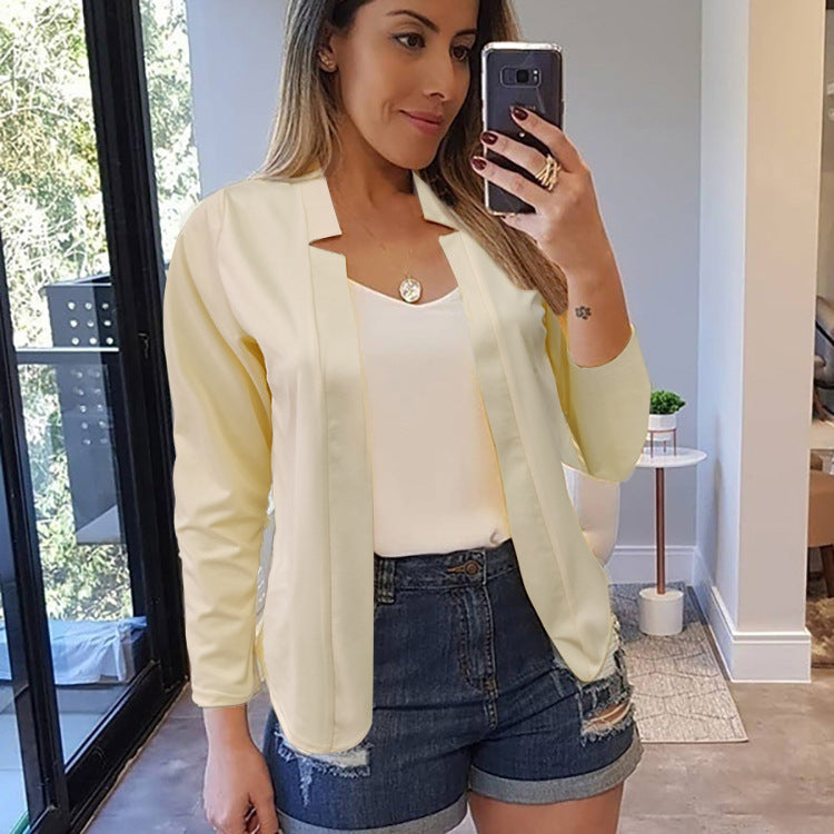 Solid Long Sleeve Blazer