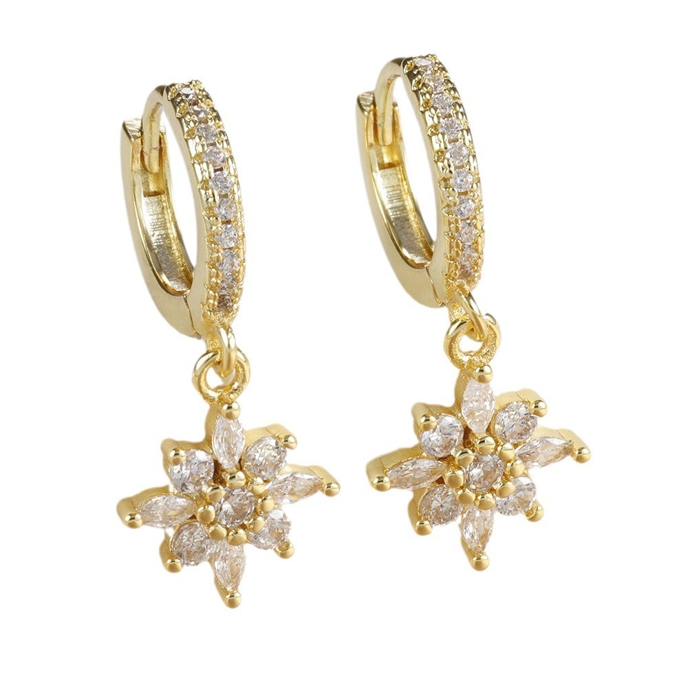 Diamond SUNFLOWER Earrings