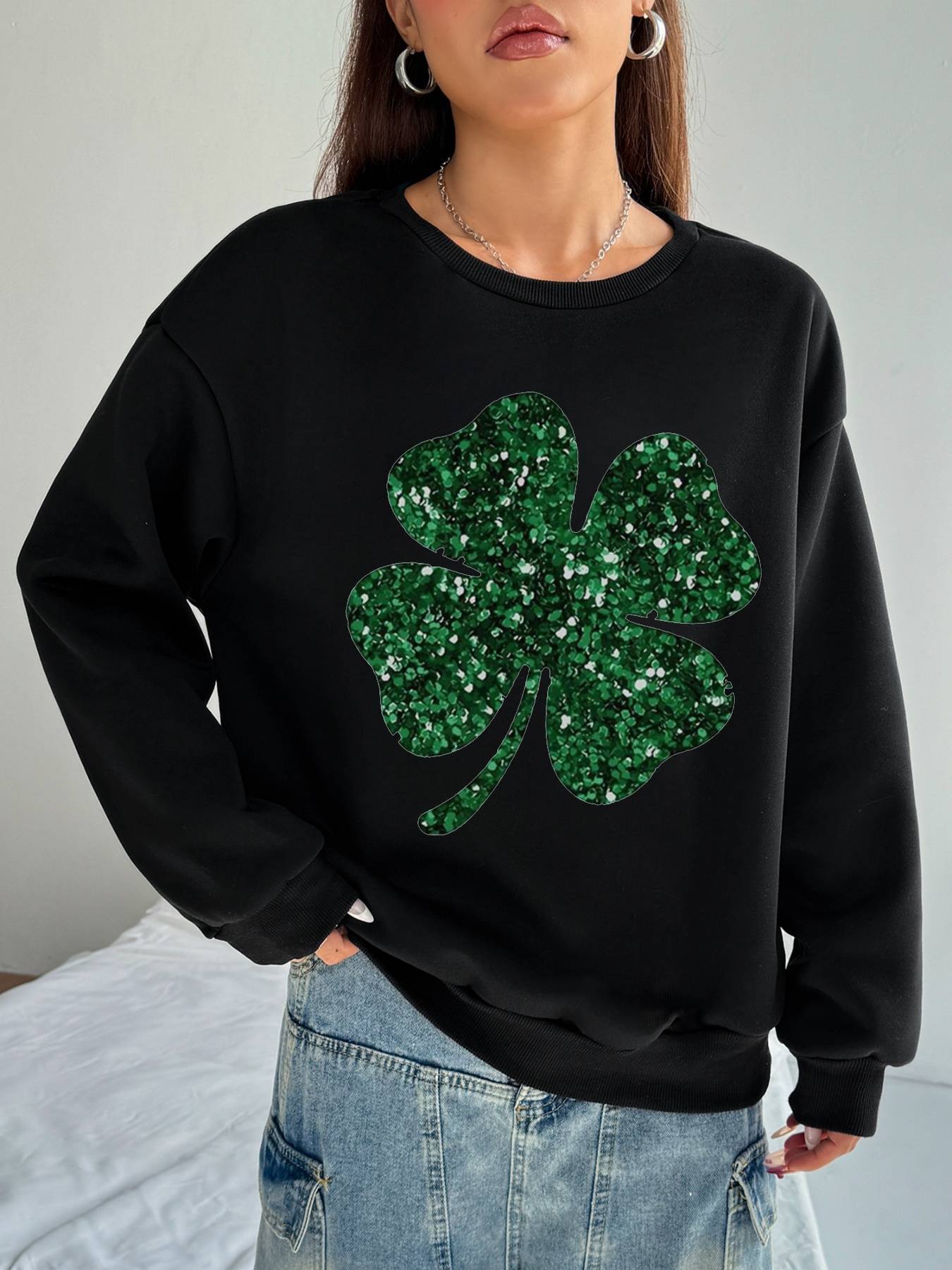 Green Clover Women's Top