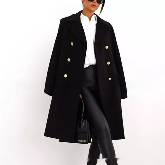 Double Breasted Woolen Coat