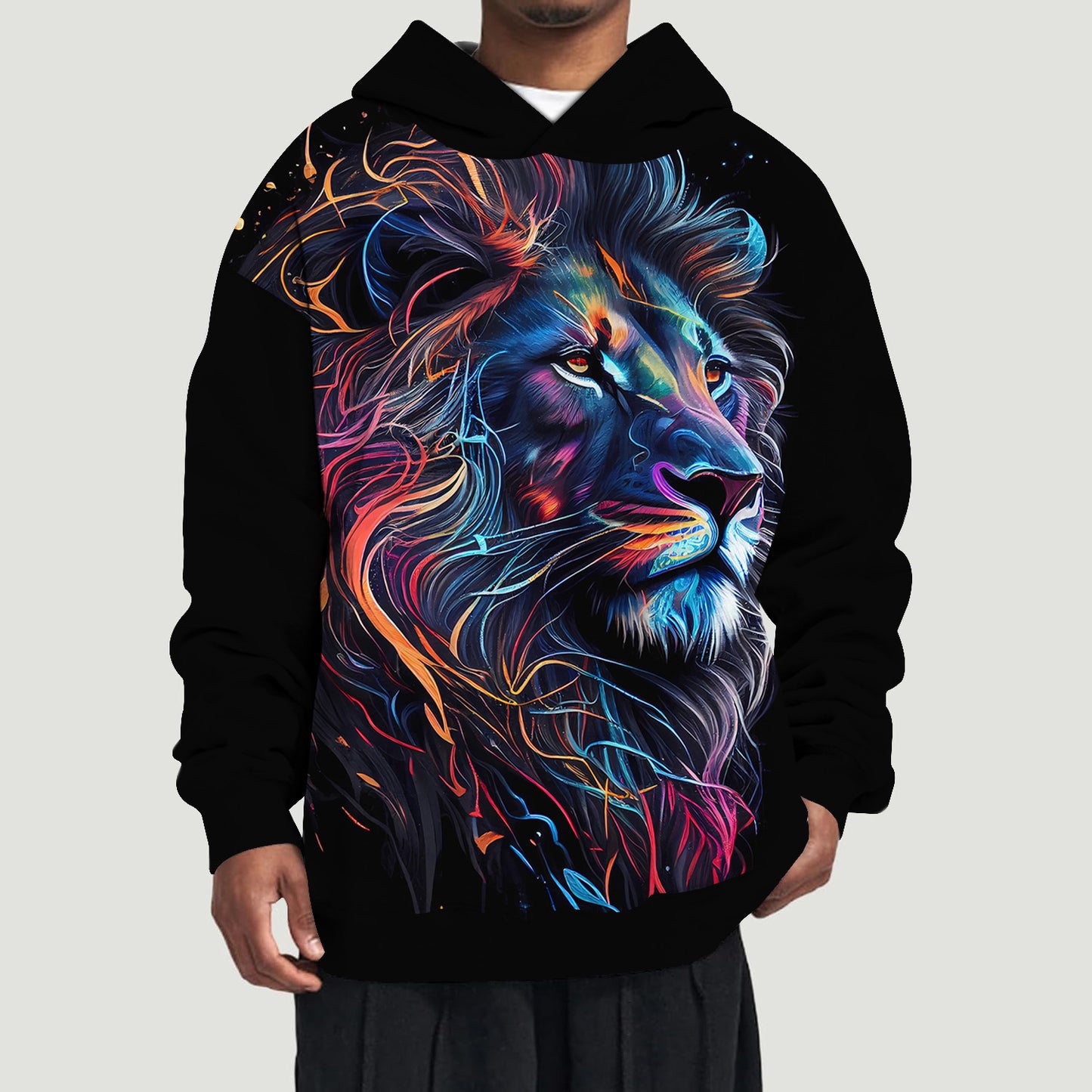 Men's Eagle Full Zipper Hooded Sweatshirt