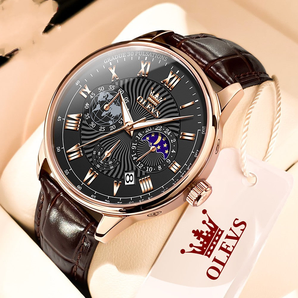 Men's Luminous Multifunctional Business Quartz Watch