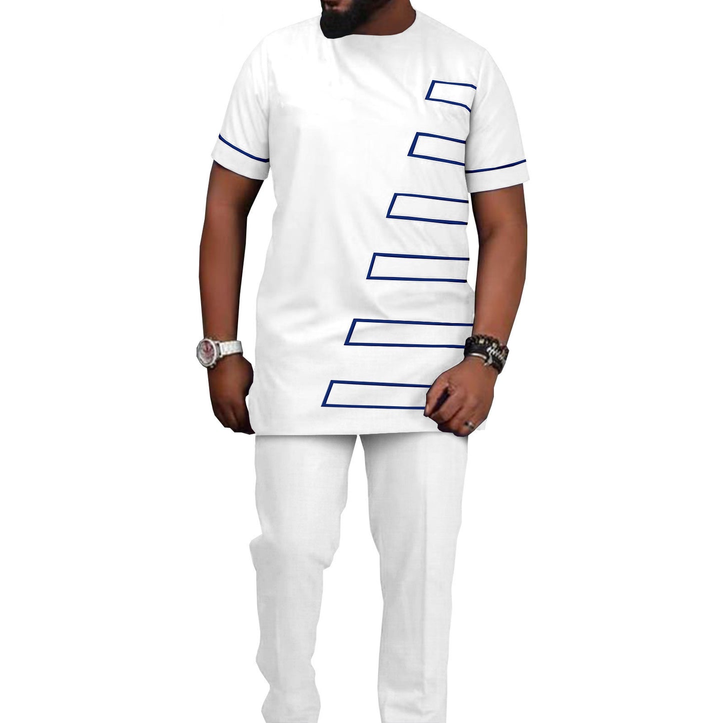 Shirt & Pants Set African Ethnic Batik Men's Casual Fit