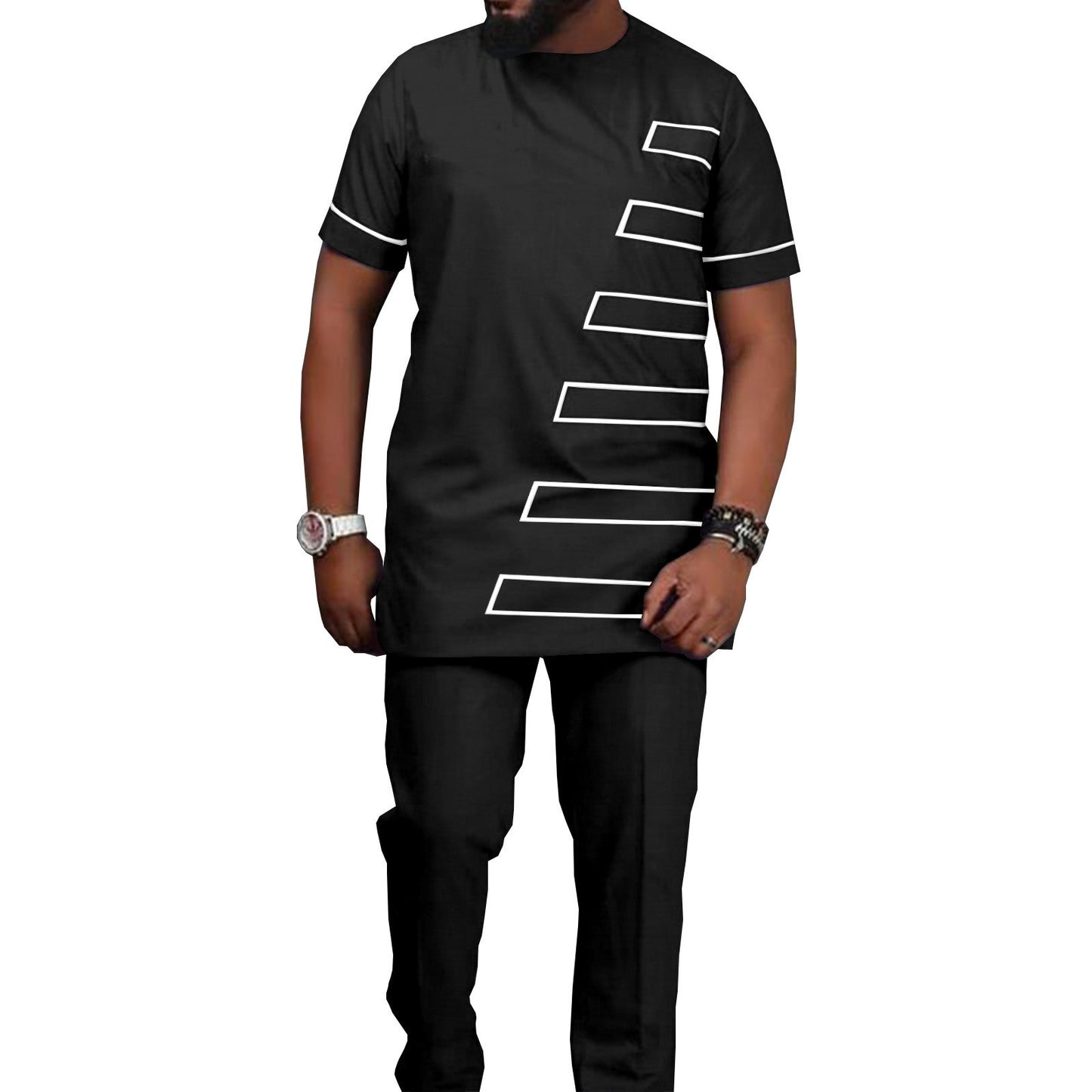 Shirt & Pants Set African Ethnic Batik Men's Casual Fit