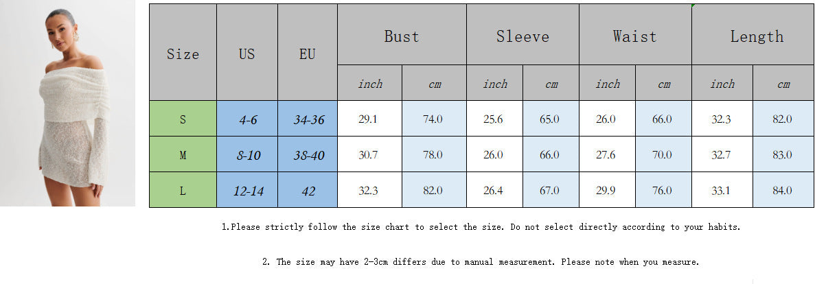 Women's Long-sleeved Off-shoulder Dress