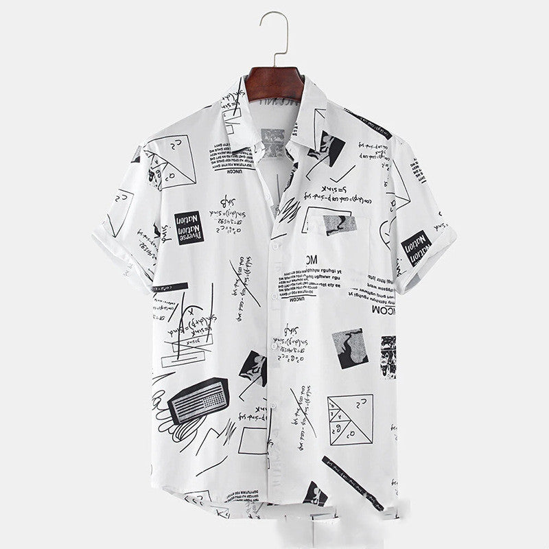 Designer Shirts Men's Printed Short Sleeve Shirt