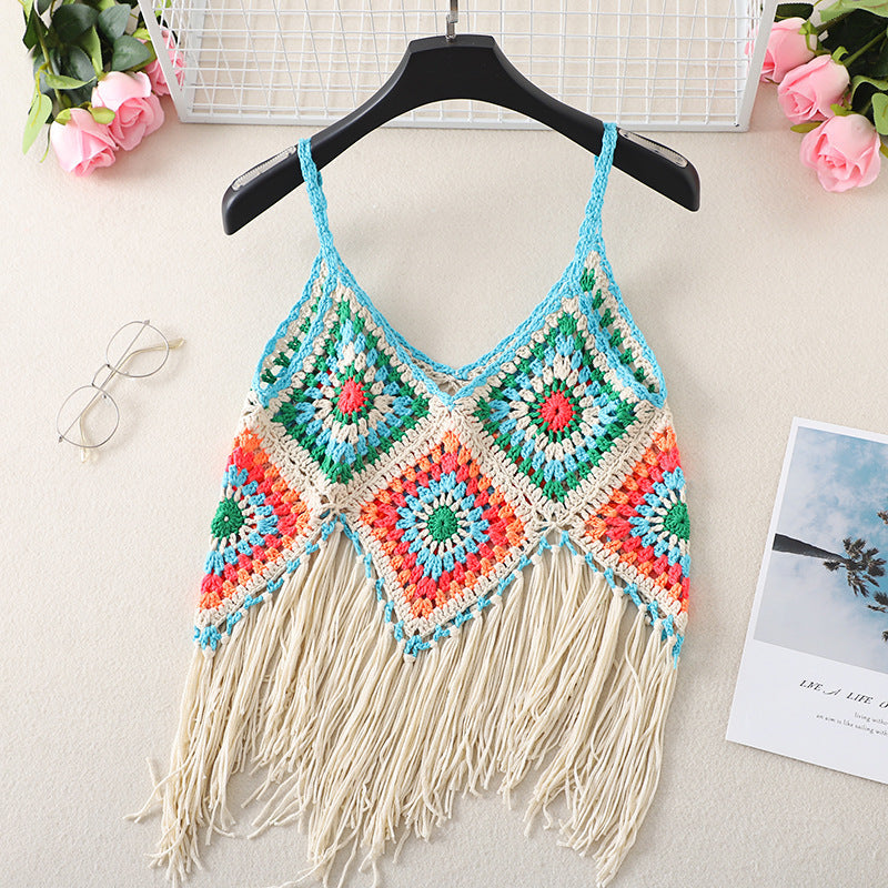 V-neck Fringe Top
