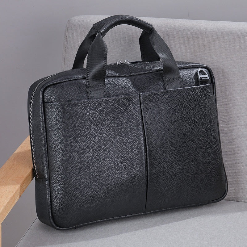 Genuine Leather Large Capacity Briefcase Computer Bag