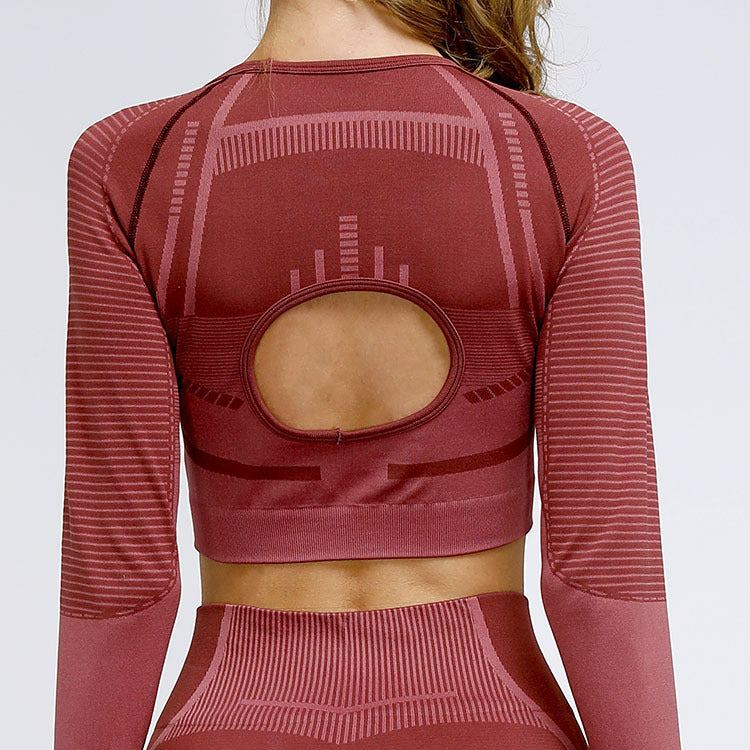 Thumb-Hole Shirt & Set High stretch running fitness seamless quick-drying yoga SET