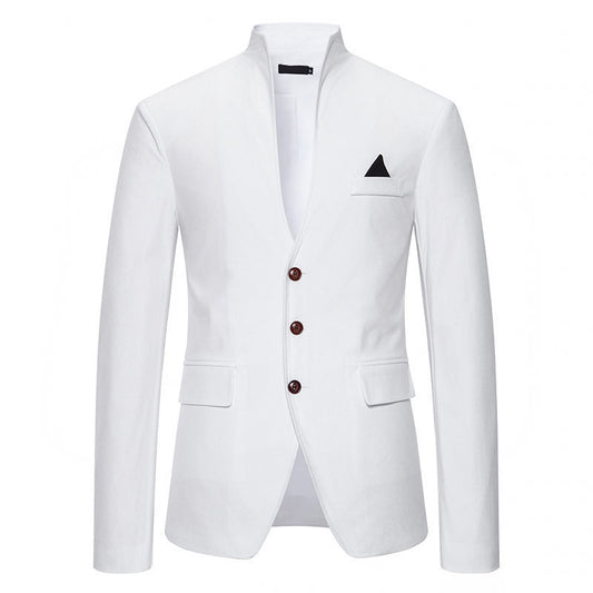 Men's Stand-collar Slim Fit Suit Jacket