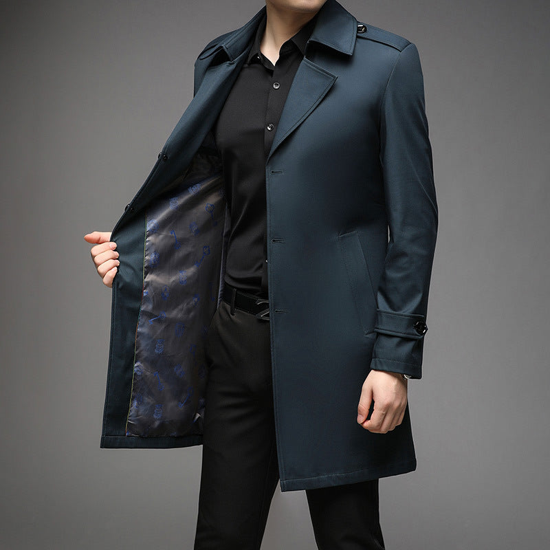 Men's Mid-length Trench Coat