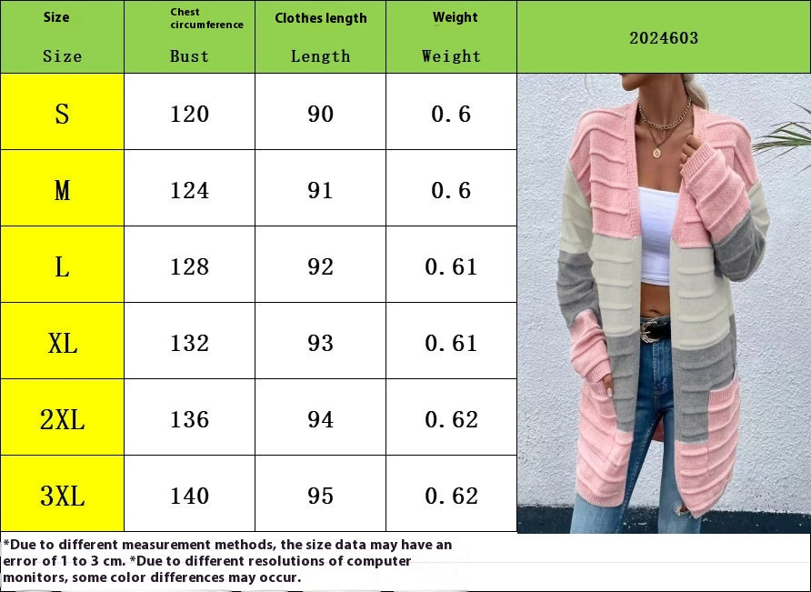 Tri-Color Comfy Style Cardigan