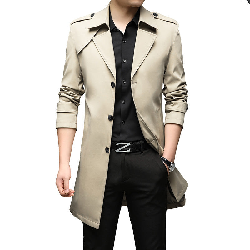 Men's Mid-length Trench Coat
