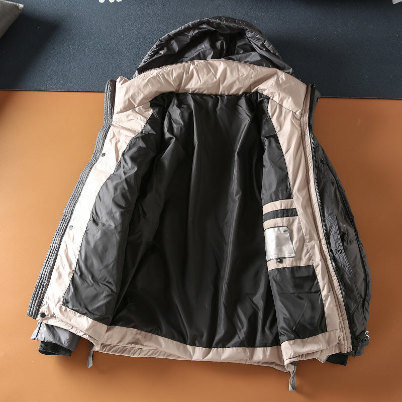 Waterproof Outdoor Casual Hooded White Duck Down Warm Men's Jacket