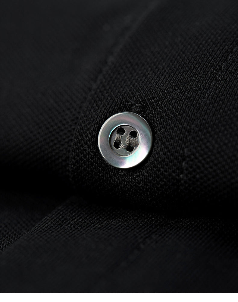 Solid color button down short sleeve shirt