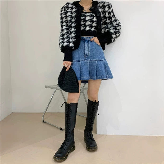 Long Sleeve Sweater Cardigan & Camisole Set