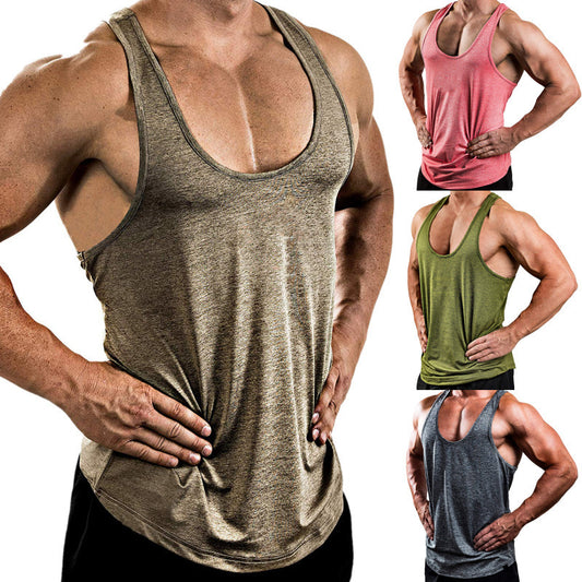 V-neck sleeveless sports fitness shirt