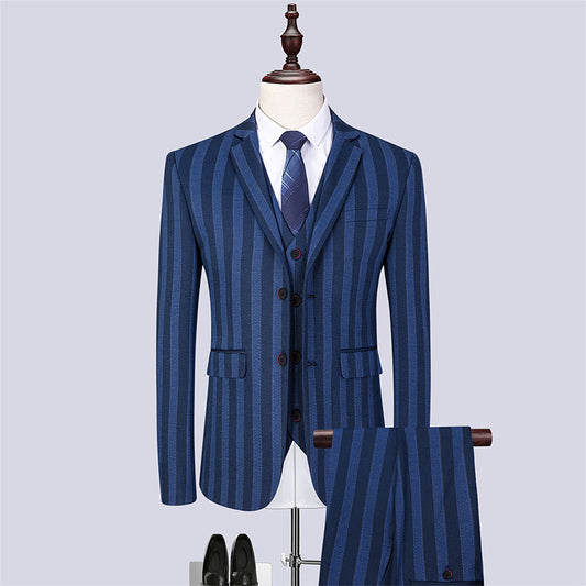 Men's Striped Style 3-Piece Suit