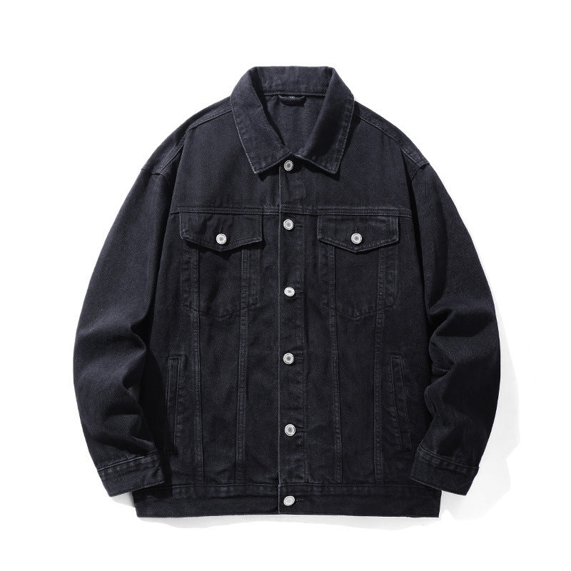 Phoenix Embroidery Back Polo Collar Jacket