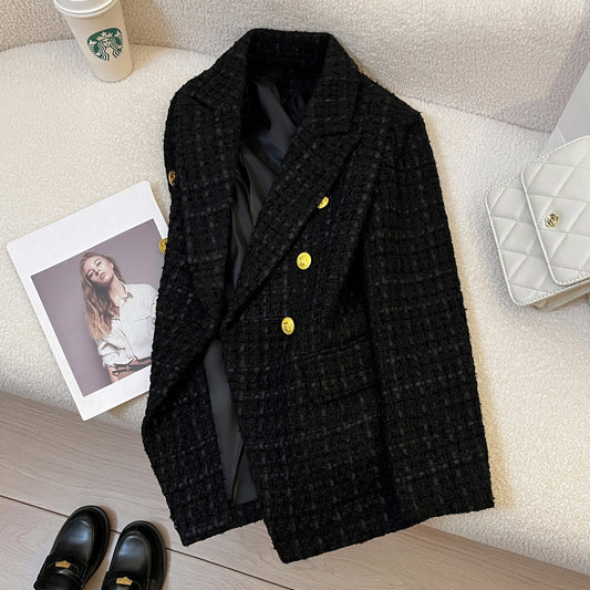Black Tweed Suit Jacket