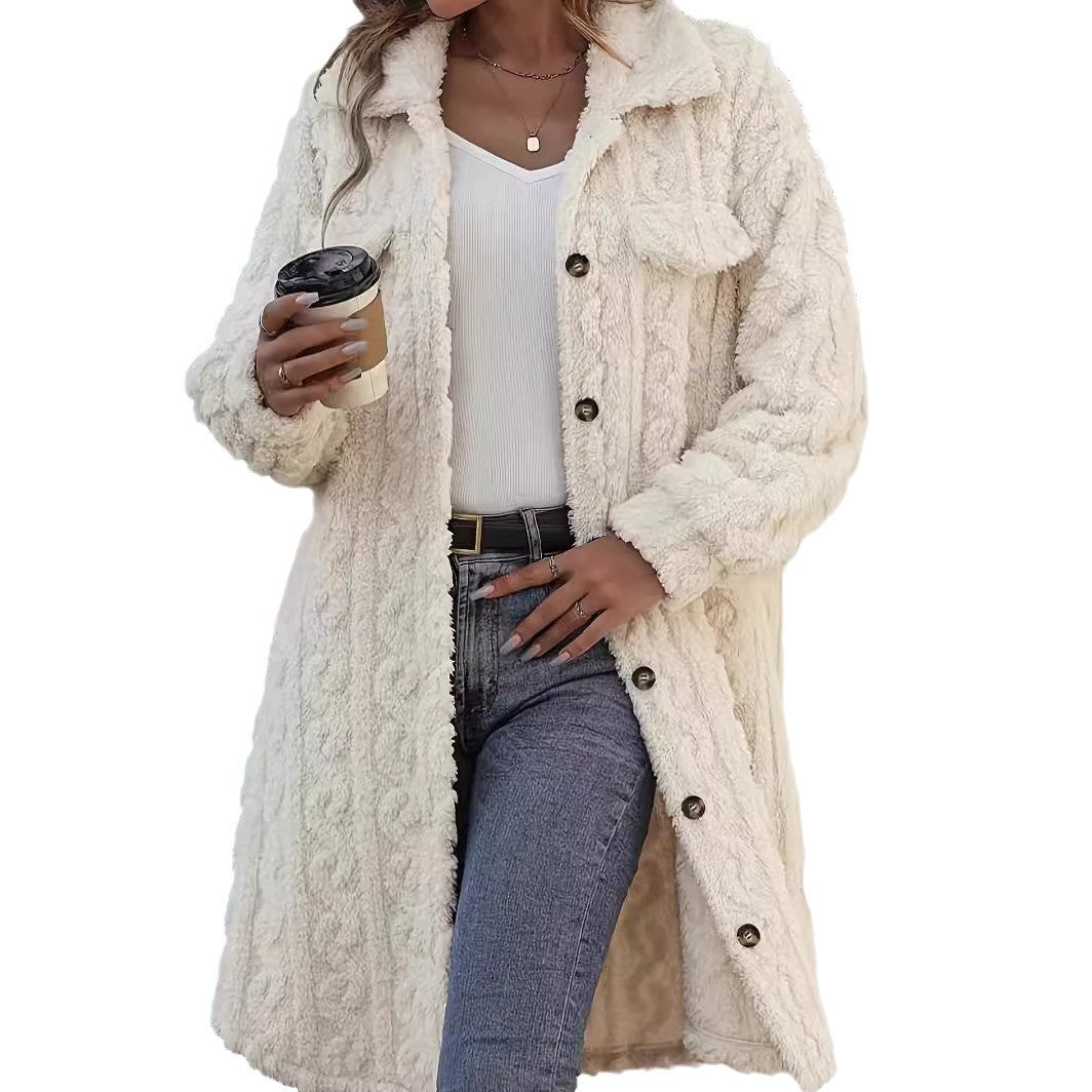 Plush Casual Long Coat