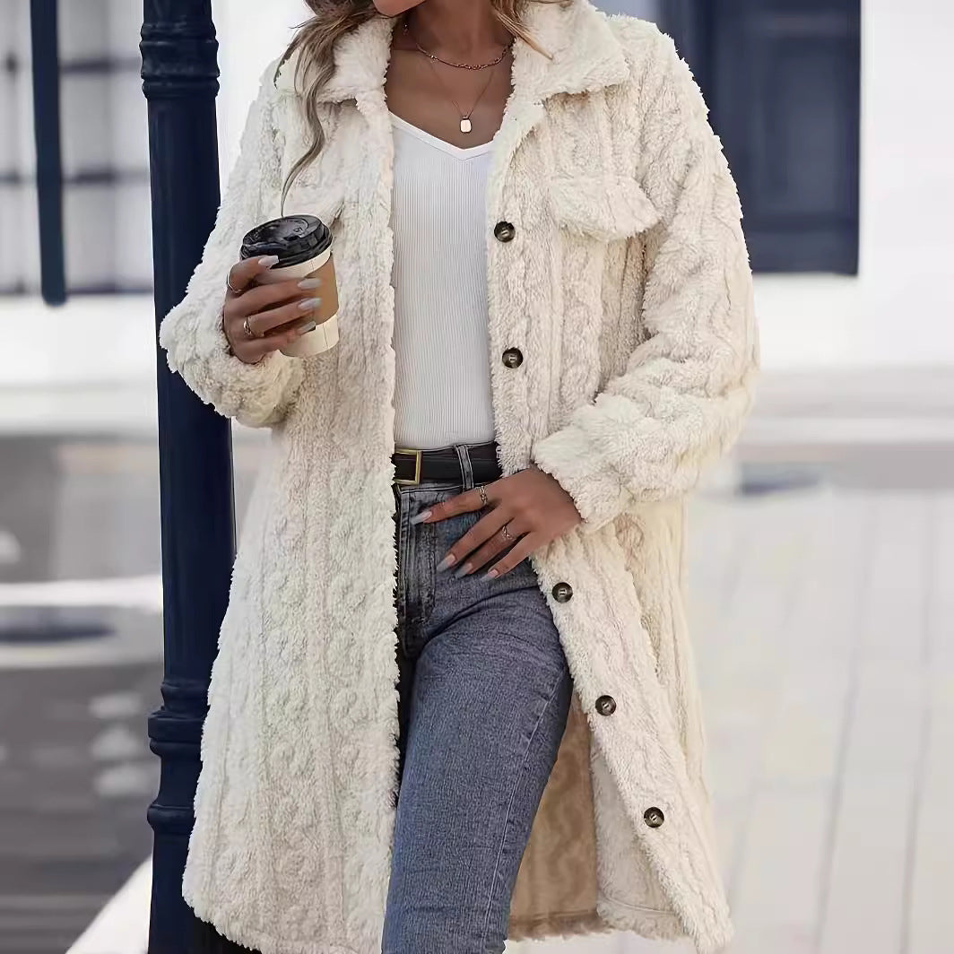 Plush Casual Long Coat
