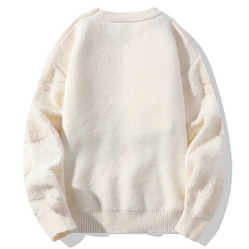 Retro Winter Fleece-lined Thickened Sweater