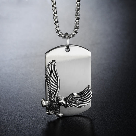 American Eagle Titanium Steel Necklace Tag