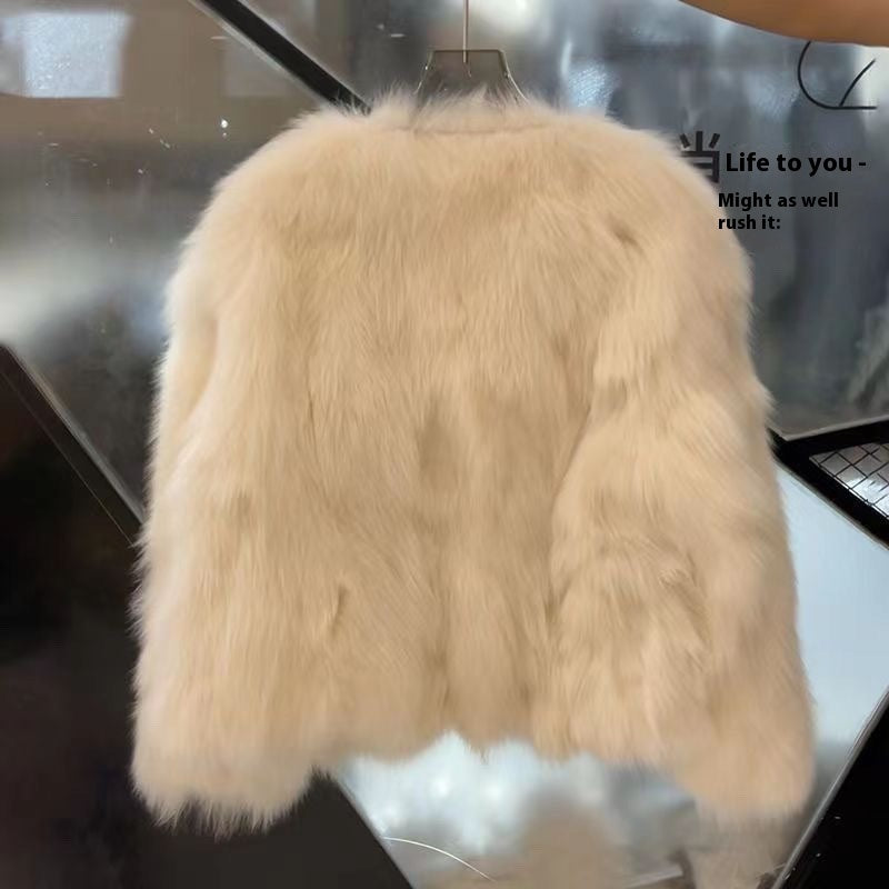Faux Fox Fur Coat For Women
