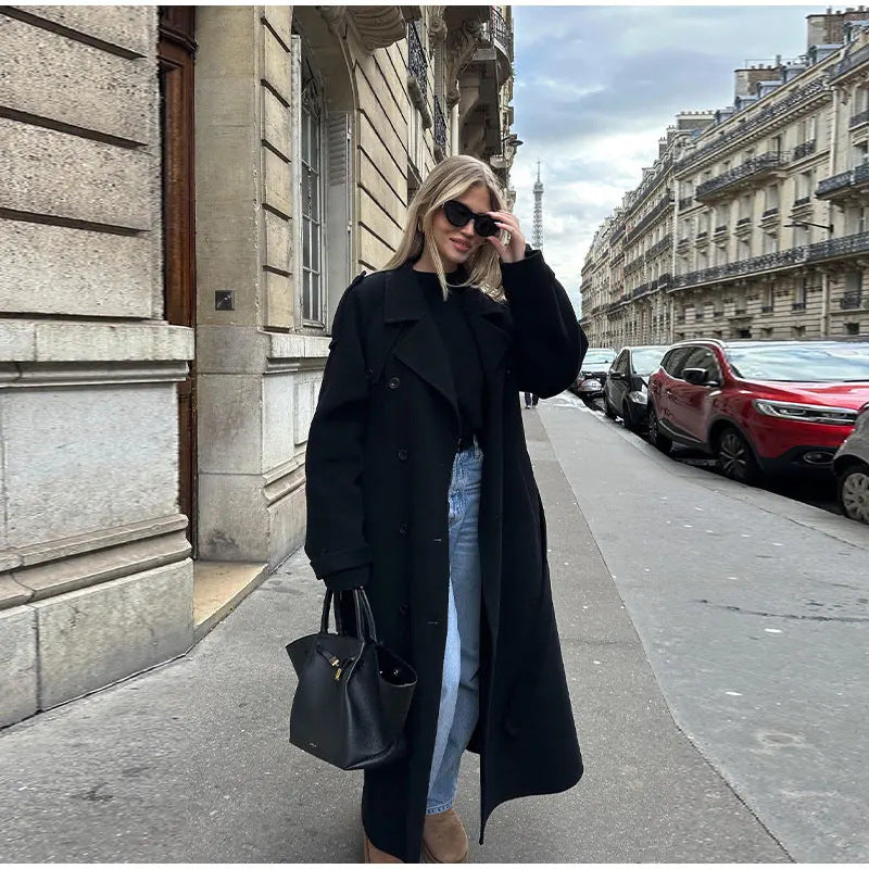 Women's Long Elegant Trench Coat