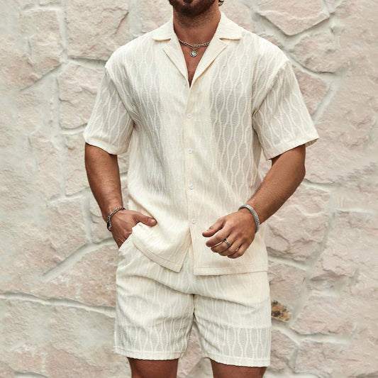 Men's Loose Short Sleeve Shirt & Shorts Set