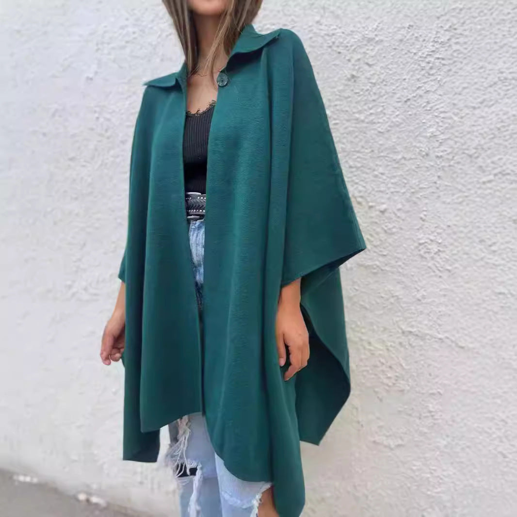 Shawl Style One Button Trench Coat