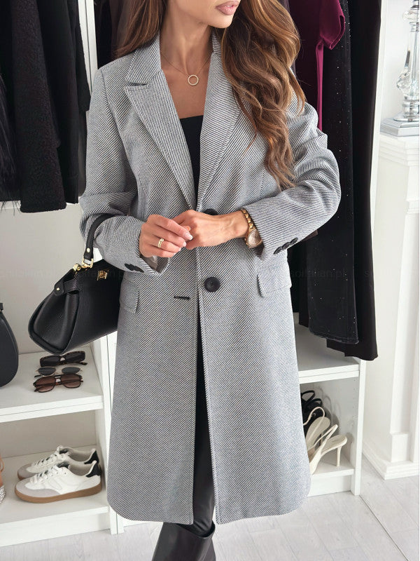 Mid-Length Button Trench Coat