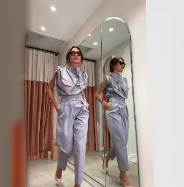 Business Casual Slimming Style Pants Suit