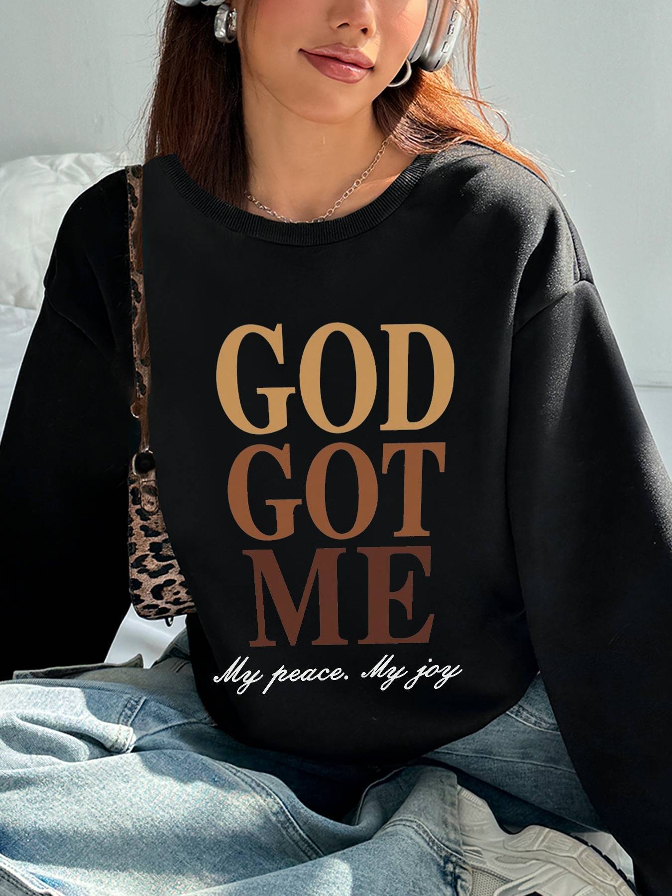 "GOD GOT ME my peace my joy" Women's Top