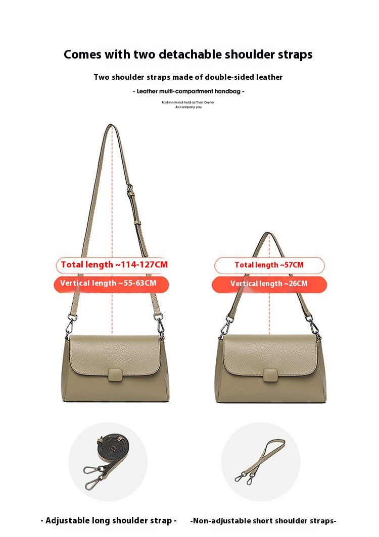 Cowhide Stylish Simple And Versatile Crossbody Women's Bag