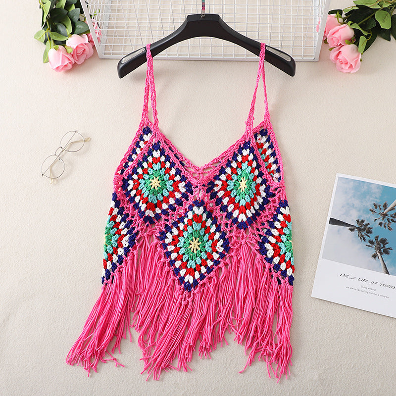 V-neck Fringe Top
