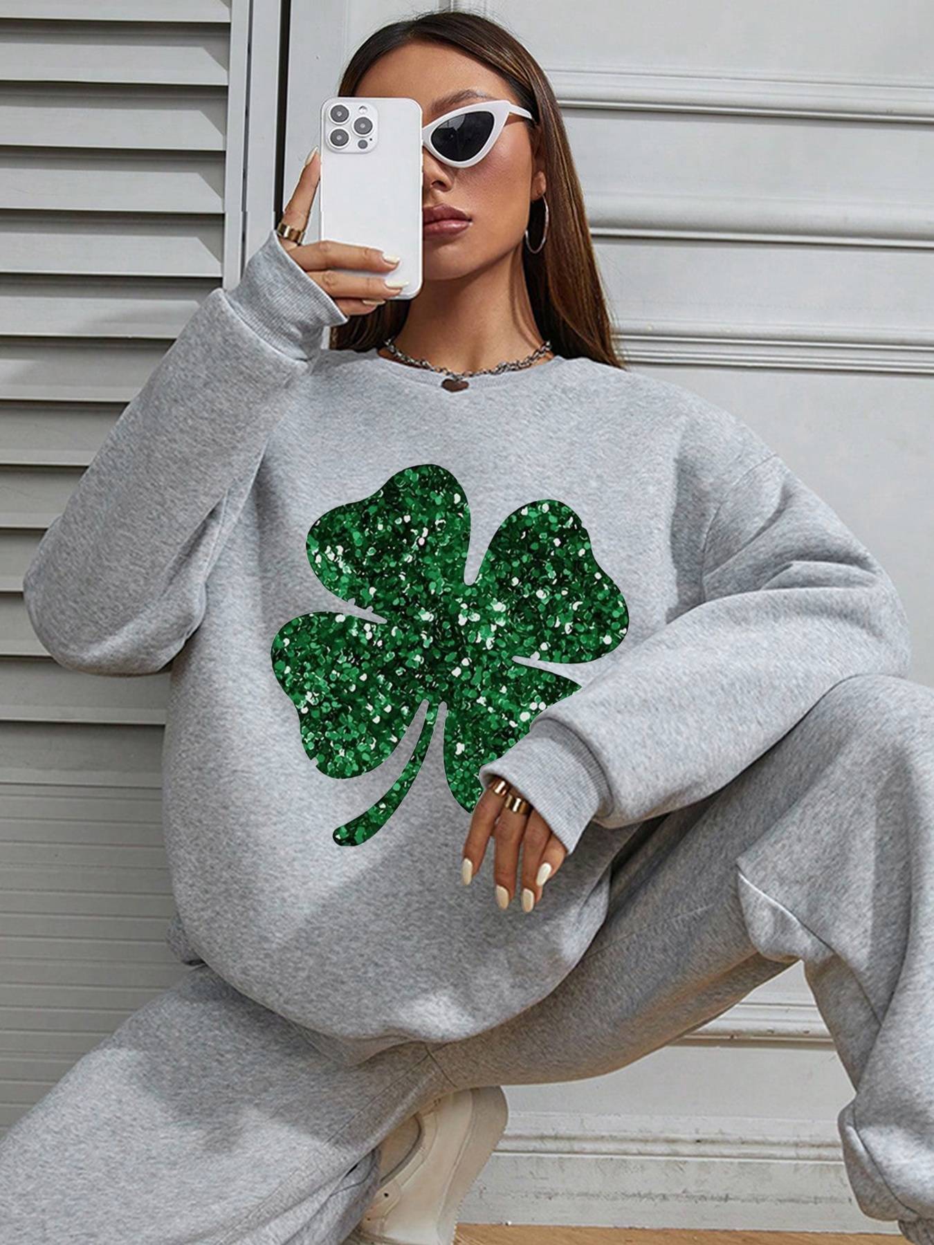 Green Clover Women's Top