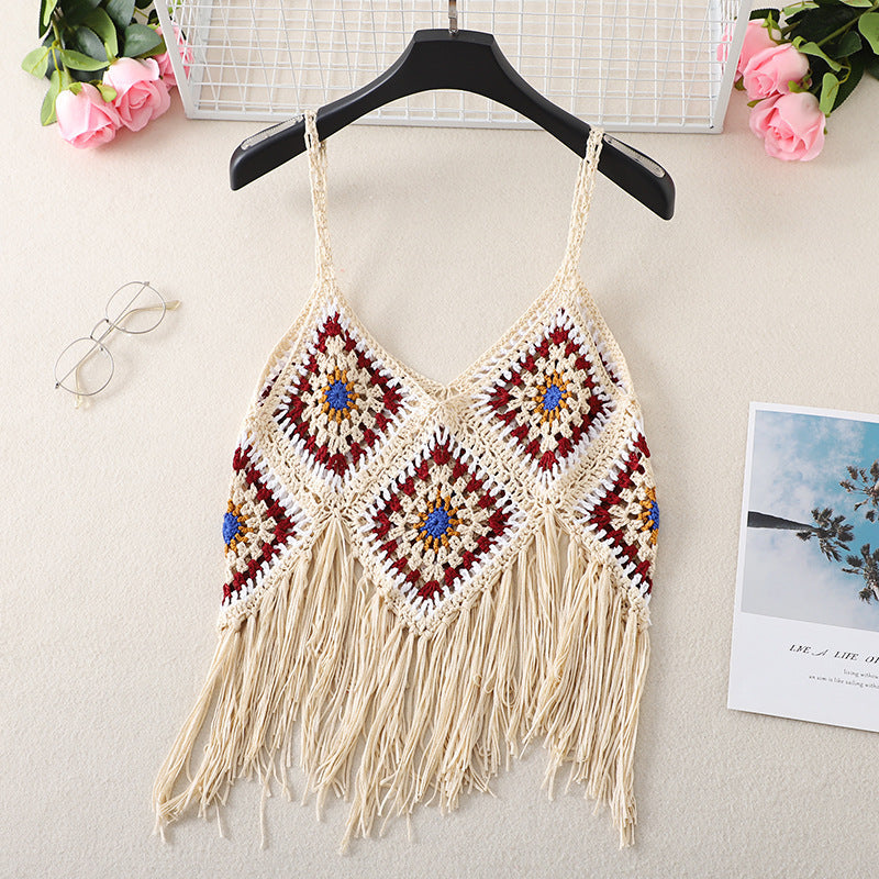 V-neck Fringe Top