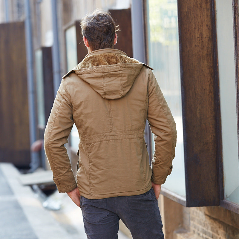 Fleece-lined Warm Men's Casual Jacket