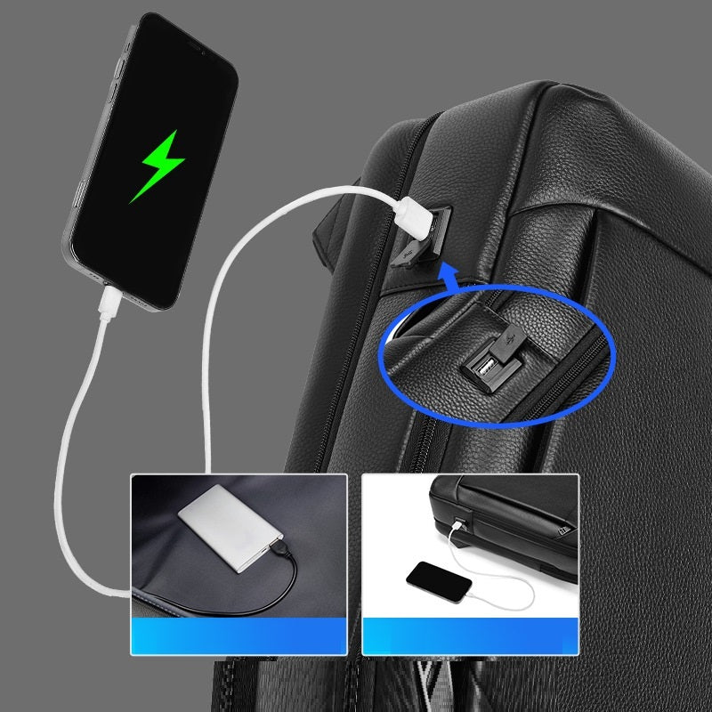 Business Leather Backpack