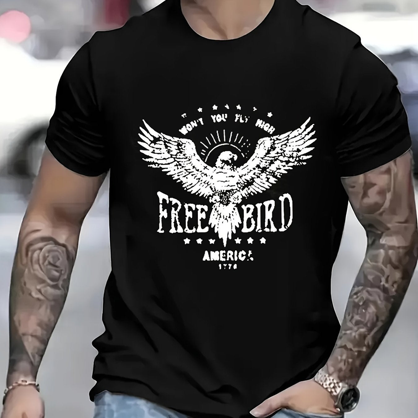 Eagle Free Bird America 1776 T-shirt