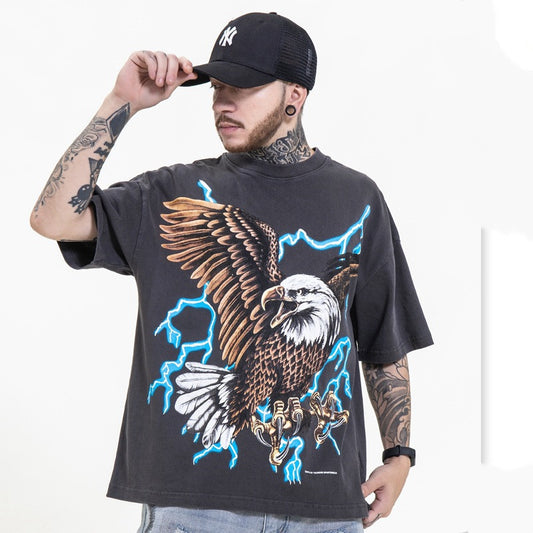American Lightning Eagle Oversize Short Sleeve Shirt