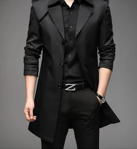 Men's Mid-length Trench Coat