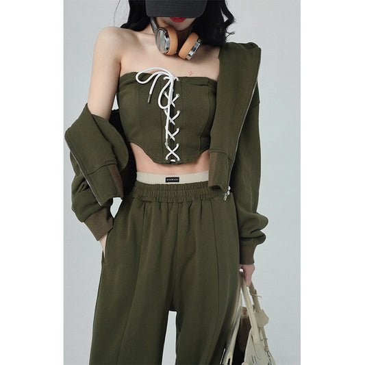 Women's Sports Casual Jacket Sweatpants Sweater Set