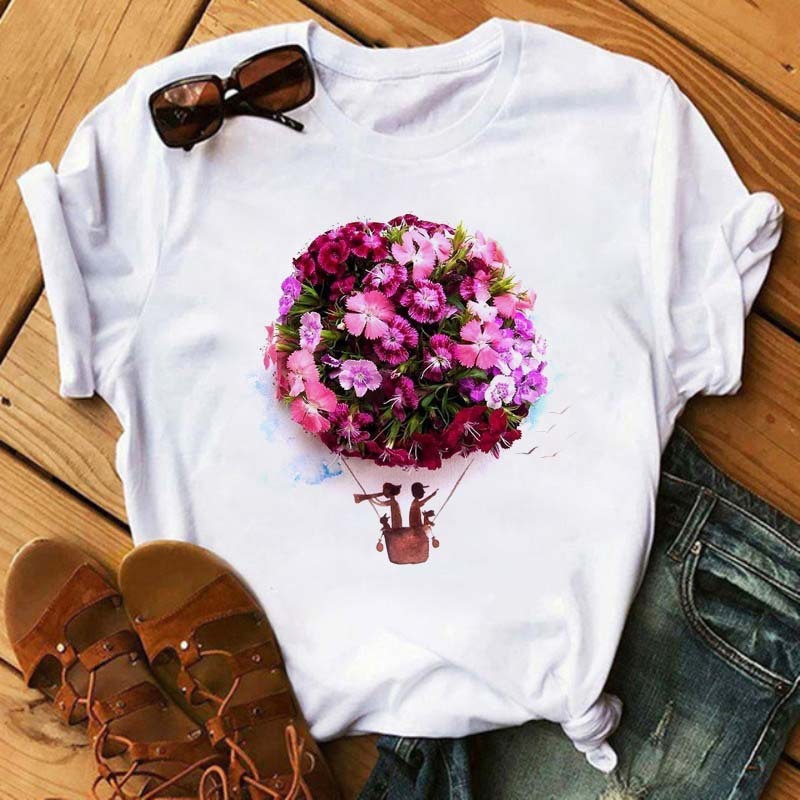 Ice Cream & Flower Designed Short Sleeve Shirts