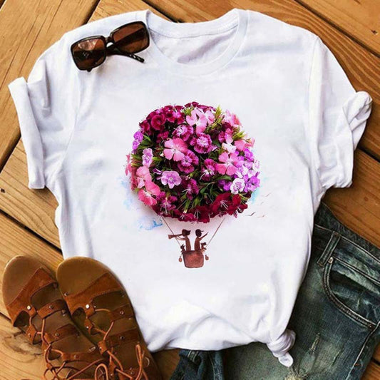 Ice Cream & Flower Designed Short Sleeve Shirts