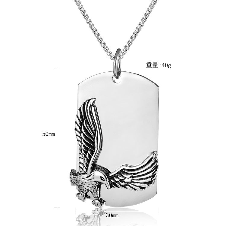 American Eagle Titanium Steel Necklace Tag