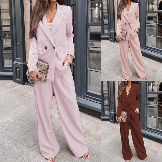 Long Sleeve Business Casual Loose Suit Two-piece Set
