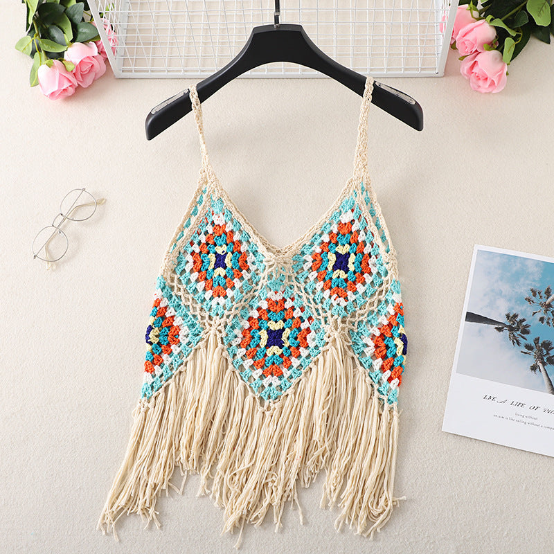 V-neck Fringe Top